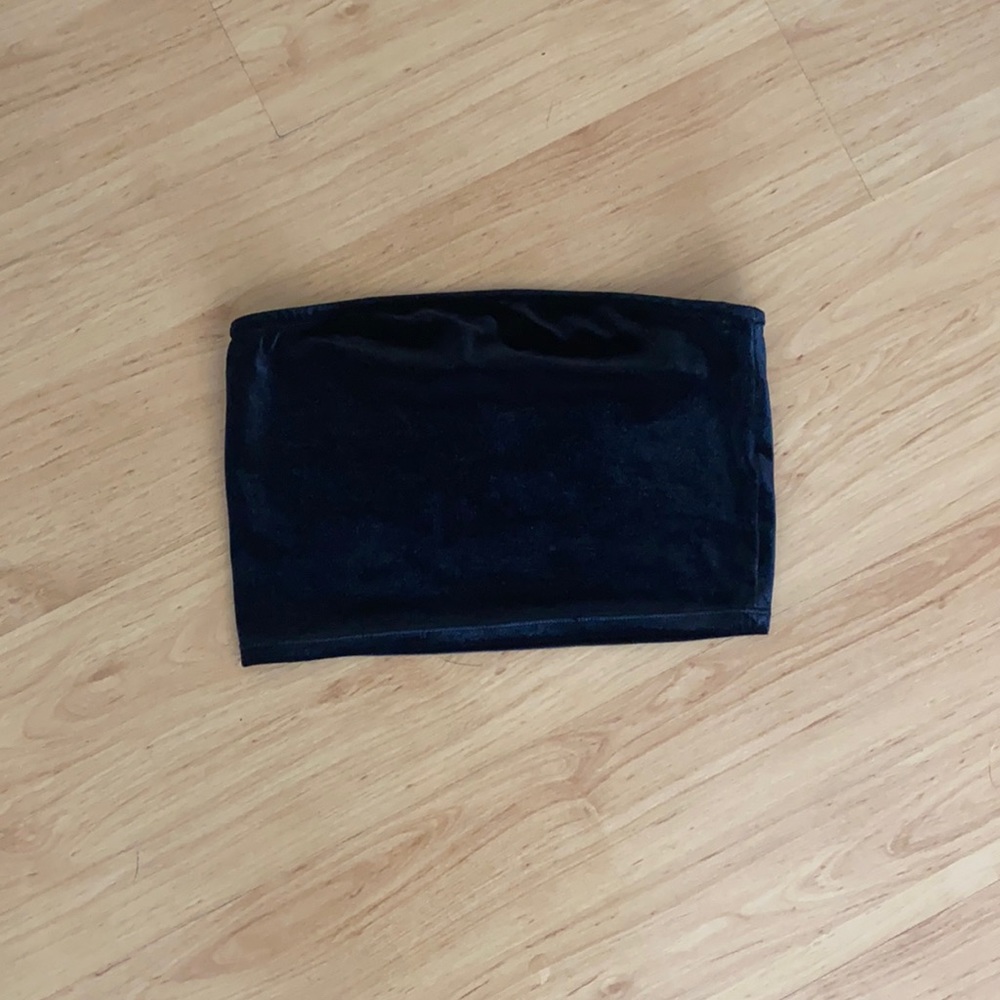 Velvet black tube top
